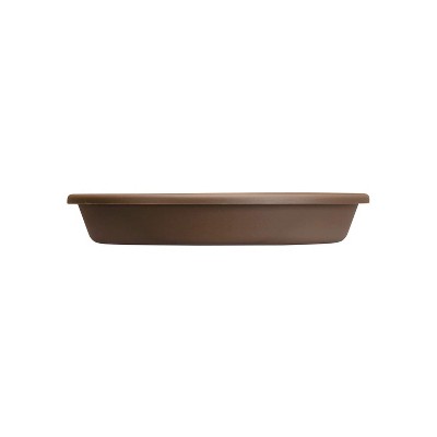 The HC Companies SLI17000E21 Non Fading Durable Plastic Planter Saucer Tray for 16 Inch Classic Pot Container, Chocolate