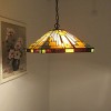 Chloe Lighting Merton Mission 2 Light Blackish Bronze Ceiling Pendant 16`` Wide - 4 of 4