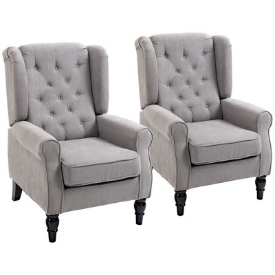 Homcom Button Tufted Accent Chair With High Wingback Rounded Cushioned   GUEST Ed3fca68 Ec2a 484c 8432 Dcdf2b1210ac