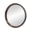 FONTOI 20 Inch Round Transitional Decor Style Mango Wood Wall Mirror Modern Accent Mirror for Bathroom Entryway or Living Room, Dark Brown - 4 of 4