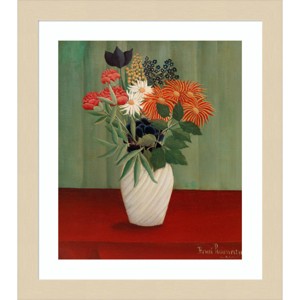 Amanti Art Bouquet De Fleurs by Henri Rousseau Wood Framed Wall Art Print - 1 of 4