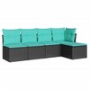 5 Piece Patio Sofa Set vidaXL - 2 of 3