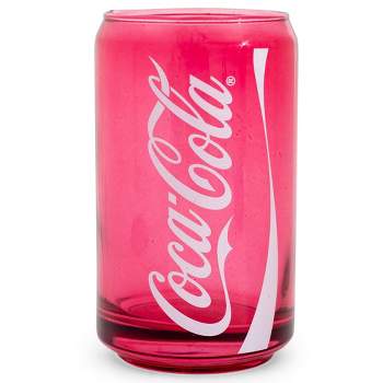 Silver Buffalo Coca-Cola Can-Shaped Red Glass Cup | Holds 10 Ounces