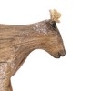 Carved Cow Decorative Accent Natural Wood & Jute by Foreside Home & Garden - 3 of 4