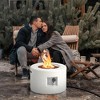 Tangkula 40,000 BTU Outdoor Fire Pit Table Set w/ Tank Holder Stainless Steel Burner - 2 of 4