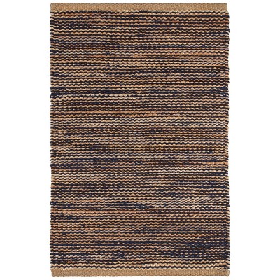 Home Conservatory Striped Handwoven Jute Indoor Area Rug