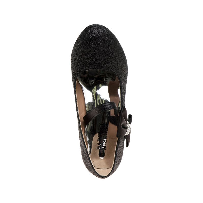 Badgley Mischka Girls Mary Jane Heel Dress Shoes with Bow Detail -Elegant Girls' Pumps, Low Heels, Flower Party, Wedding, Princess (Little Kids/Big Kids), 5 of 7