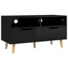 vidaXL TV Stand High Gloss Black 35.4"x15.7"x19.1" Engineered Wood - 2 of 2