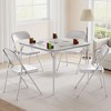 Folding Table, 33.6 Inch Folding Card Table, Portable Square Folding Table with PU Soft Cushion - 3 of 4