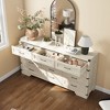 FUFU&GAGA White Horizontal Dresser, Bedroom Storage Essential, Multiple Drawers for Ample Closet Organization - 2 of 4