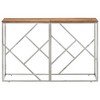 vidaXL Console Table Silver Stainless Steel and Solid Wood Acacia - 2 of 4
