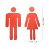 Unique Bargains Self-Adhesive Decor Office Business Men Women Restroom Sign 1 Set - 2 of 4