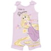 Disney Princess Rapunzel Ariel Belle Jasmine Aurora Baby Girls Snap Romper and Headband Newborn to Toddler - 3 of 4