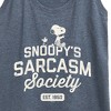 Women's - Peanuts - Snoopy Sarcasm Society Graphic Racerback Tank - 2 of 4