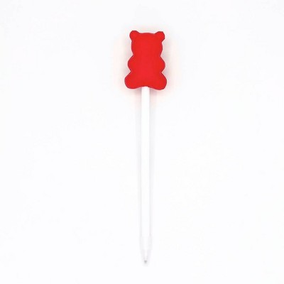 Yoobi Ballpoint Pen Red Squishy Gummy Bear Black Ink