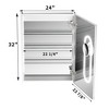 24 in. x 32 in.Built-in or wall-mounted Defogging and Dimming Mirror Cabinet Adjustable Shelf with Outlet and USB - 2 of 4