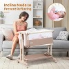 JOYMOR Baby Bassinet Bedside Sleeper, 4 in 1 Rocking Bassinet for Baby, 7 Height Adjustable, Bedside Bed with Wheels Mattress - 4 of 4
