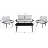 Ariella 4 Pc Living Set - Indoor/Outdoor - PAT9028 - Safavieh - 3 of 4