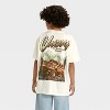 Boys' Chevy Oversized Short Sleeve Graphic T-Shirt - Cream - 3 of 4