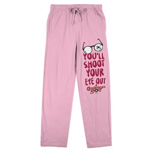 A Christmas Story You'll Shoot Your Eye Out Women's Pink Sleep Pajama Pants - 1 of 4