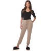 Rekucci Women’s Soft Knit Loungewear Jogger Pants with Pockets – Mid-Rise, Drawstring Waist, Cozy Slim-Relaxed Fit - 2 of 4