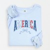 Simply Sage Market Coquette America Arched Lightweight Garment Dyed Sweatshirt - 2 of 4