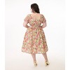 Unique Vintage Women's Plus Boat Neck Swing Dress - 3 of 3