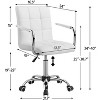 Yaheetech Modern Office Chair Height Adjustable Swivel Chair Mid Back PU Leather Chair - 3 of 4