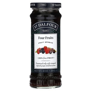 St Dalfour Fruit Spread Deluxe 100 Percent Fruit Four Fruits, 10 Oz - 1 of 2
