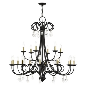 Livex Lighting Daphne 18 - Light Chandelier in  Black/Antique Brass - 1 of 2