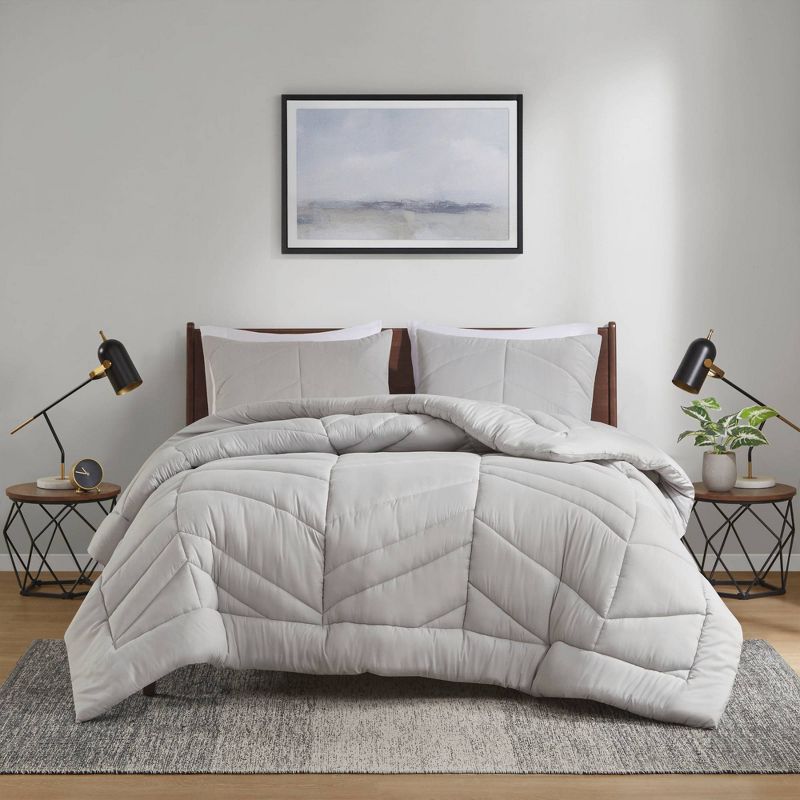 Sutton Quilted Chevron Comforter Set - Intelligent Design, 2 of 8