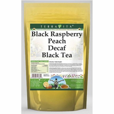 TerraVita Black Raspberry Peach Decaf Black Tea (25 tea bags, ZIN: 538472, 1-Pack)