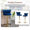 MOONMISS Swivel Bar Stools Set of 2 Adjustable Counter Height Chairs with Footrest for Kitchen, Dining Room - 2 of 4