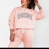 Simply Sage Market Embroidered Mom Varsity Outline Lightweight Garment Dyed Sweatshirt - 2XL - Peachy - 2 of 4