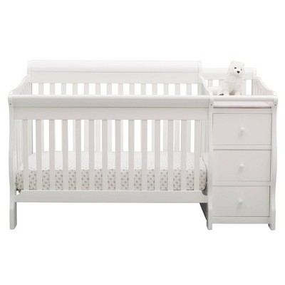 delta children royal convertible crib n changer white