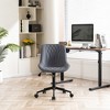 YOUNIKE Modren Office Desk Chair Leather Executive Task Chair Adjustable Swivel Makeup Rolling Vanity Chair Seat Height 17.72"-22.44" - 2 of 4