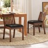 Costway Dining Chair Set of 2/4 PU Leather Upholstered Kitchen Armless Chairs Espresso - 2 of 4