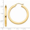 Black Bow Jewelry 3mm, 14k Yellow Gold Square Tube Round Hoop Earrings, 35mm (1 3/8 In) - 4 of 4
