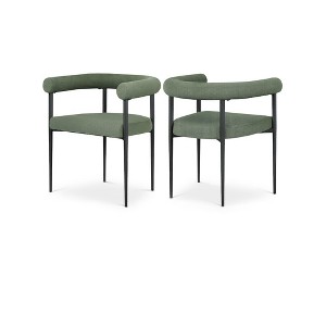 Meridian Furniture,Louie Boucle Fabric Dining Chair, Set of 2 - 1 of 4