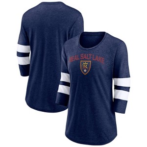 MLS Real Salt Lake Women's 3/4 Sleeve Triblend Goal Oriented T-Shirt - 1 of 3