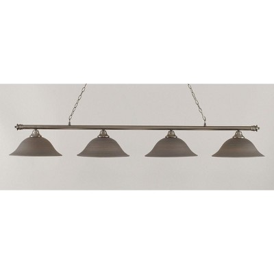 Toltec Lighting Oxford 4 - Light Island Pendant Light in  Brushed Nickel