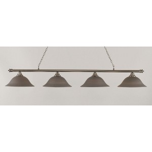 Toltec Lighting Oxford 4 - Light Island Pendant Light in  Brushed Nickel - 1 of 1