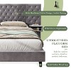 NicBex Queen/King Upholstered Bed Frame with Velvet Diamond Tufted Headboard,Platform Bed Frame with 2 Nightstands,No Box Spring Needed,Easy Assembly - 3 of 4