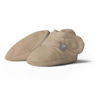 Goumikids Viscose Made From Bamboo + Organic Cotton Stay-on Boots - sandstone 0-3m