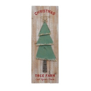 Northlight 35.5" Cut Your Own Christmas Tree Farm Wooden Wall Sign - 1 of 1