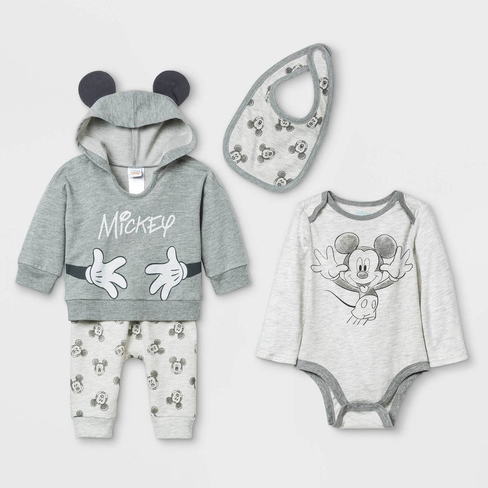 Shop Now For The Baby Boys 4pc Mickey Mouse Long Sleeve Top And Bottom Set With Bib Fandom Shop - bib set roblox