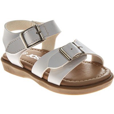 Josmo Girls' Leather Open Toe Sandals. (Infant/Toddler)