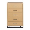 Christopher Knight Home Beeson 5 Drawer Dresser Natural/Black - 2 of 4