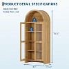 COZONY 70" Tall Arched Display Cabinet with Clear Acrylic Doors, 5 Adjustable Shelves, Wood Storage Pantry Hutch for Kitchen, Dining Room, Oak - 2 of 4
