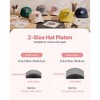 VEVOR Hat Heat Press Machine, with 2pcs Interchangeable Platens,Temperature and Time Control, Hat Press for HTV Iron On and Sublimation Projects,Pink - 4 of 4